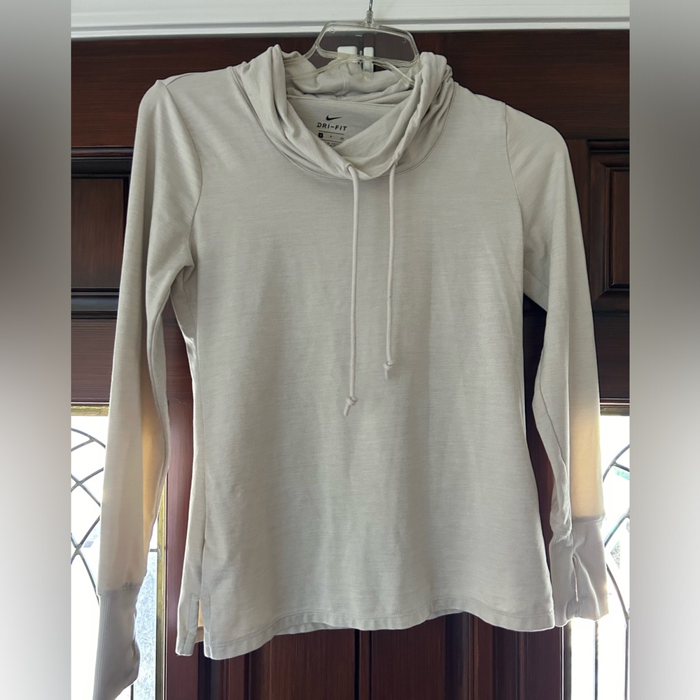 Nike Womens Athletic Dri Fit Long Sleeve Pullover Cowl Neck Top Size‎ S